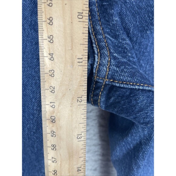 Levis Premium Jeans Wedgie Straight High Rise 31x28 Blue Dark Wash Big E NWT - Picture 3 of 10
